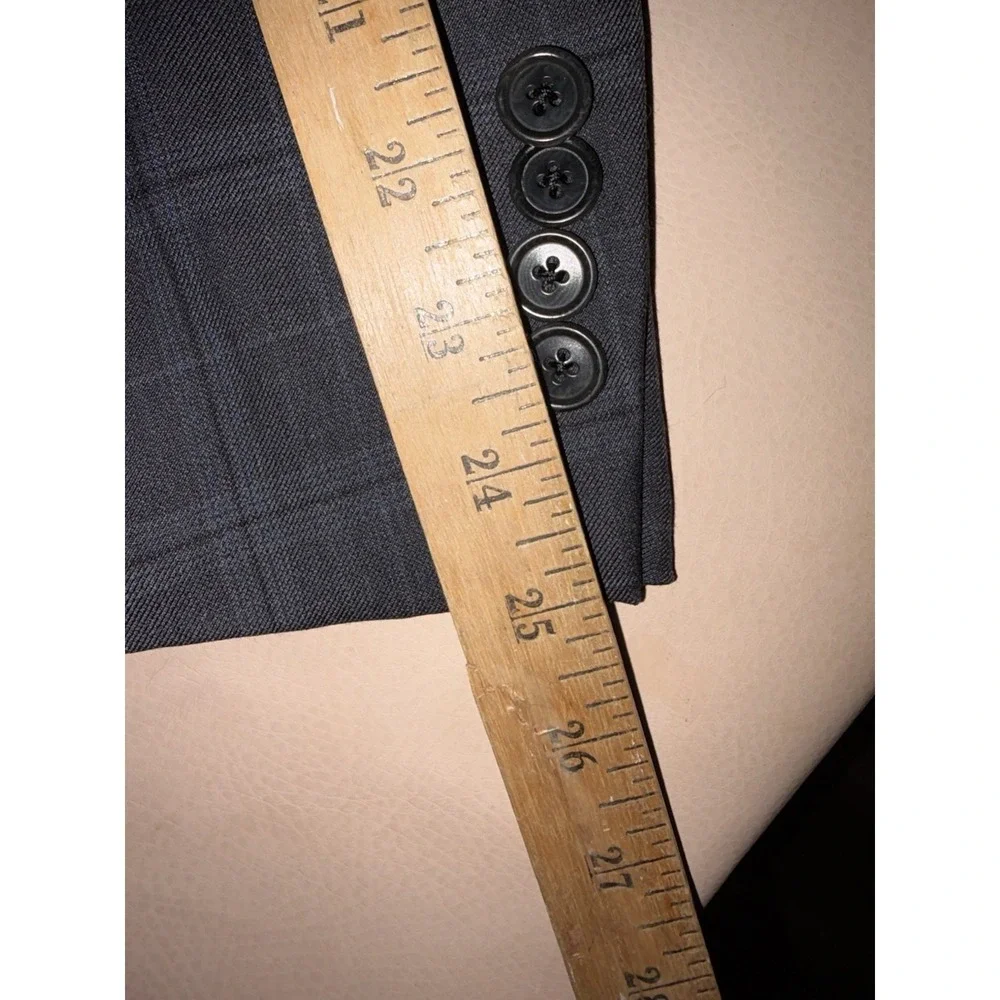 Brooks Brothers Regent Fit Gray Plaid Wool 2 Button Blazer Jacket Mens 38R